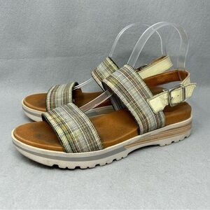 Paula Urban Sandals, Tan, Multicolor, Textile, made in Spain, Women’s Size EU 40